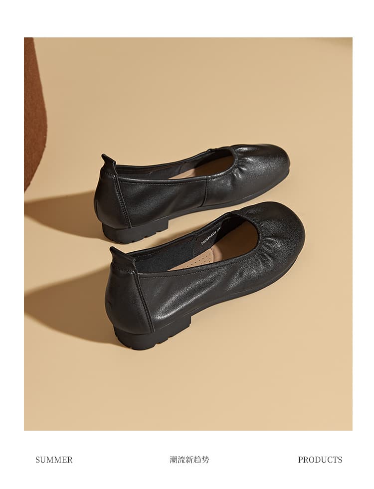 モカシン やわらか本革ギャザーモカシン