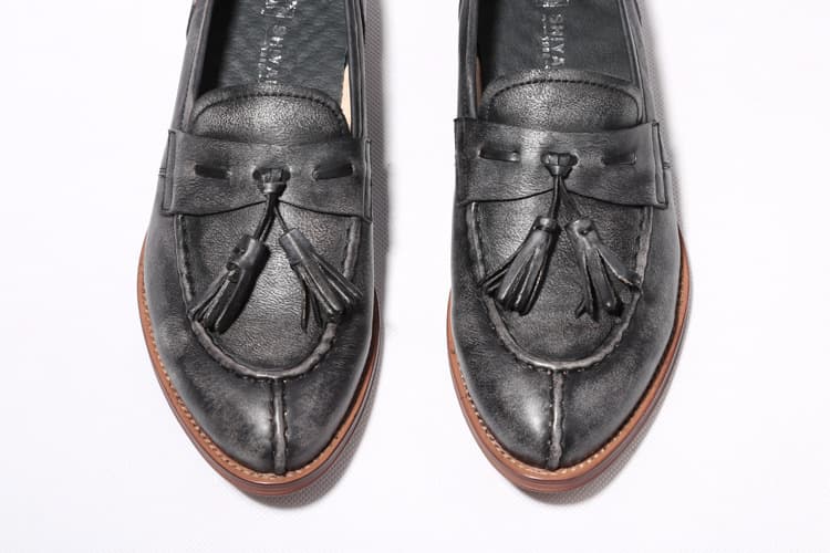 モカシン ローファー 飾り房付き職人仕立てモカシン