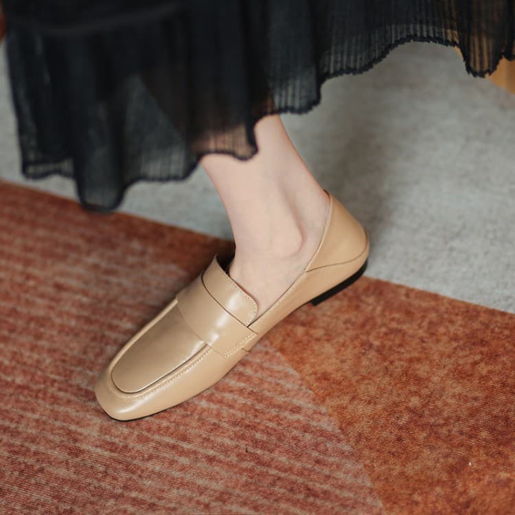 モカシン ローファー 上質レザーモカシン